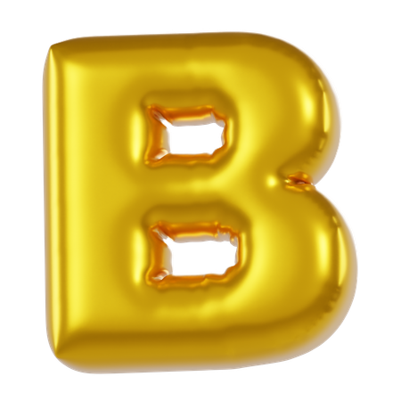 Alphabet B Balloon  3D Icon