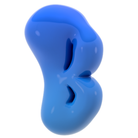 Alphabet B bubble letter  3D Icon