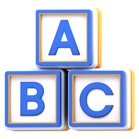 Bloc alphabétique  3D Icon