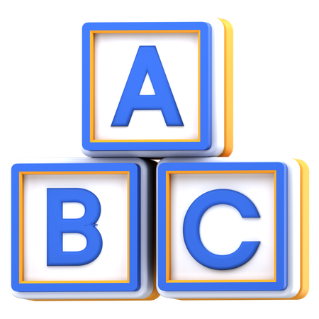 Alphabet Block  3D Icon