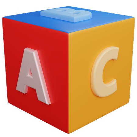 Alphabet Block  3D Icon