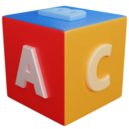 Alphabet Block  3D Icon