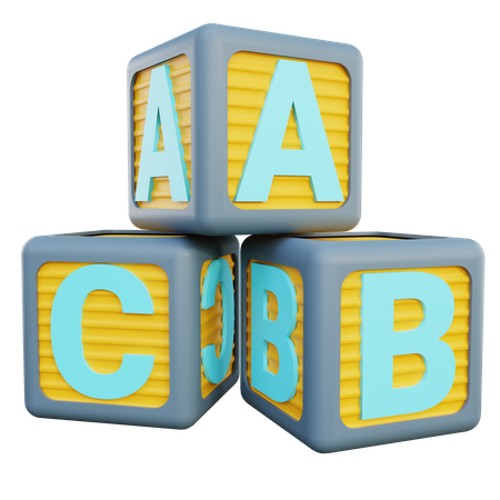 Alphabet Block  3D Icon