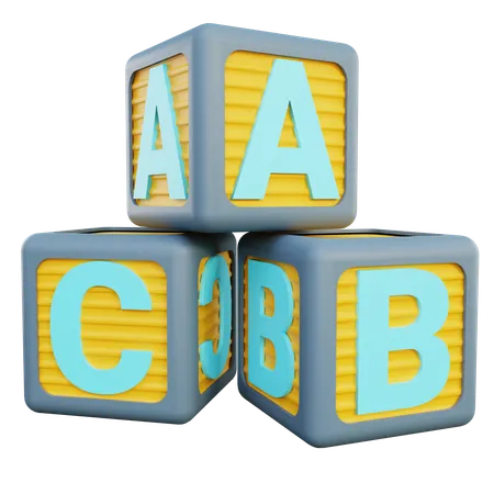 Alphabet Block  3D Icon