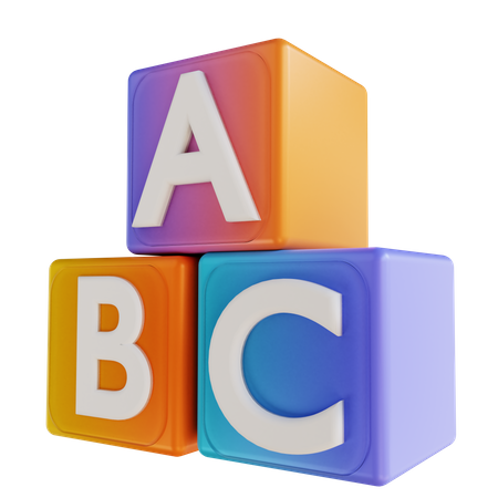 Alphabet Block  3D Icon