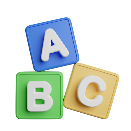 Alphabet Block  3D Icon