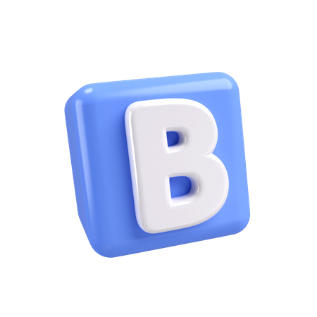 Alphabet Block  3D Icon