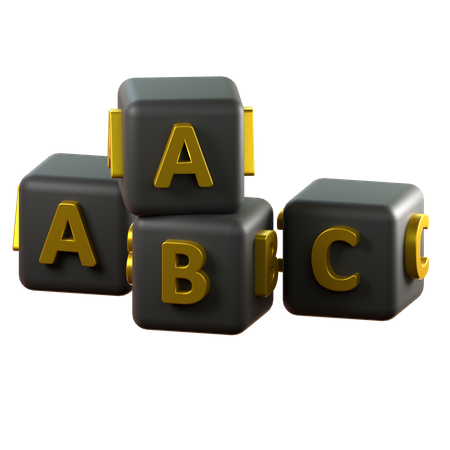 Alphabet Block  3D Icon