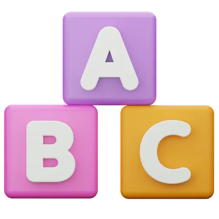 Alphabet Block 3D Icon