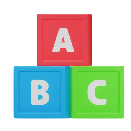 Alphabet Block 3 D Toy 3D Icon