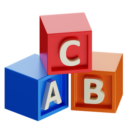 Alphabetblöcke  3D Icon