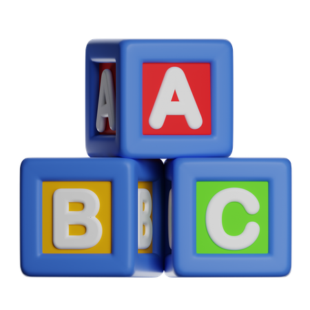 Alphabetblöcke  3D Icon