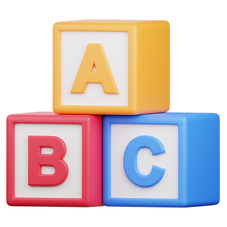 Alphabetblöcke  3D Icon