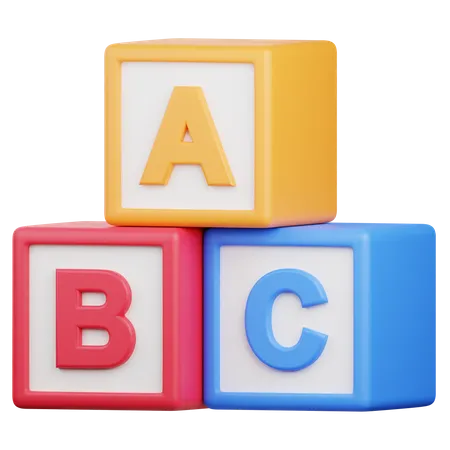 Alphabetblöcke  3D Icon