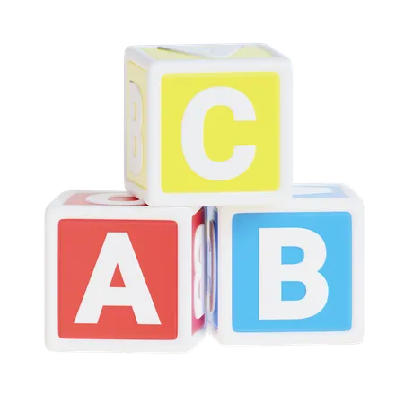 3 D Rendering Alphabet Blocks Icon Illustration 3D Icon