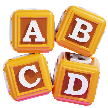 アルファベットブロック  3D Icon