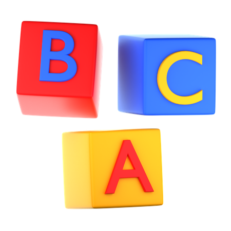 Alphabet Blocks  3D Icon