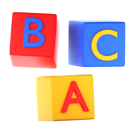 Alphabet Blocks  3D Icon