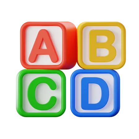 Alphabet Blocks  3D Icon