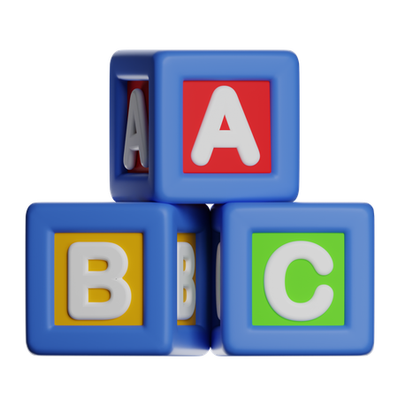 Alphabet Blocks  3D Icon