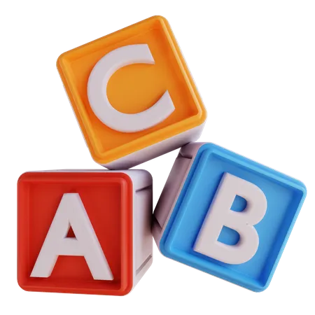 Alphabet Blocks  3D Icon