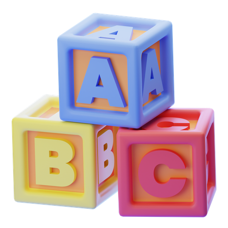 ALPHABET BLOCKS  3D Icon