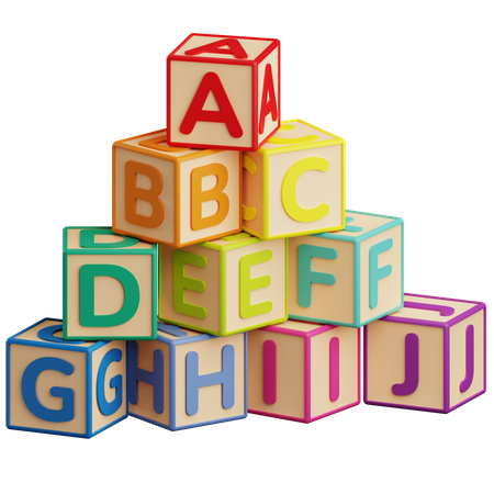 Alphabet Blocks  3D Icon