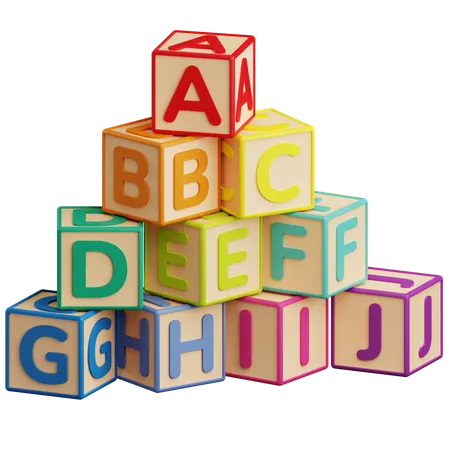 Alphabet Blocks  3D Icon