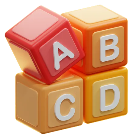 Alphabet Blocks  3D Icon