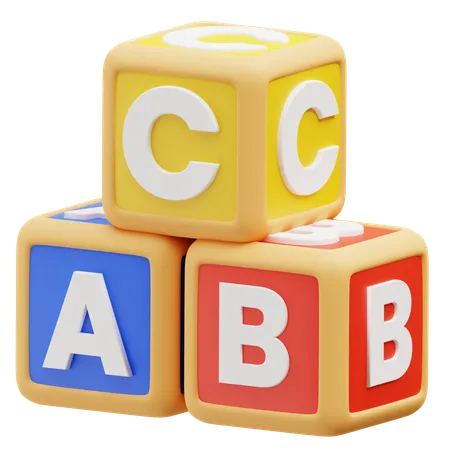 Alphabet Blocks  3D Icon