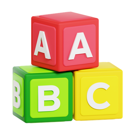 Alphabet Blocks  3D Icon