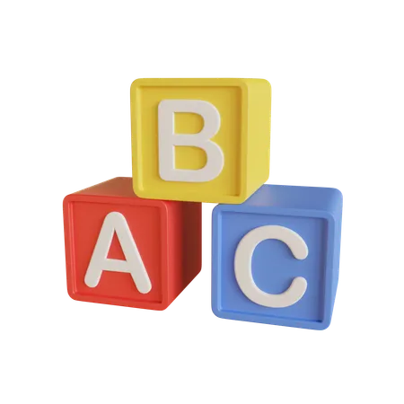 Alphabet Blocks  3D Icon