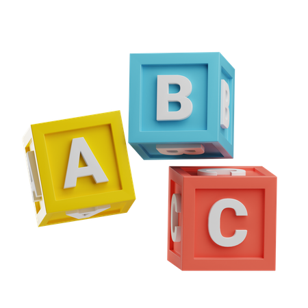 Alphabet Blocks  3D Icon