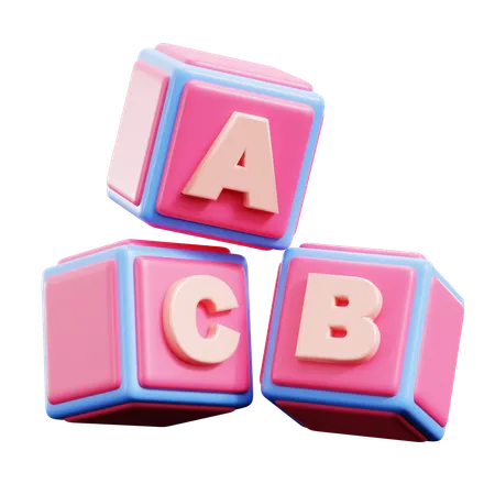 Alphabet Blocks  3D Icon