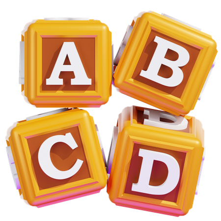 ALPHABET BLOCKS  3D Icon