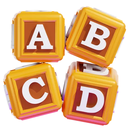 ALPHABET BLOCKS  3D Icon