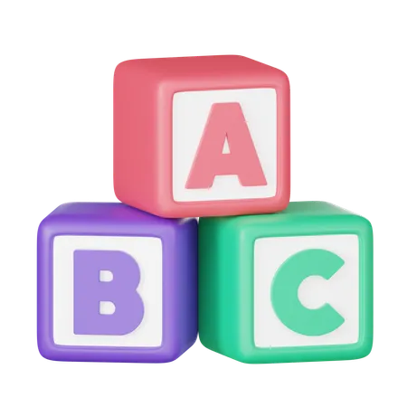 Alphabet Blocks  3D Icon