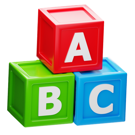 Alphabet Blocks  3D Icon