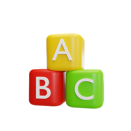 Alphabet Blocks  3D Icon