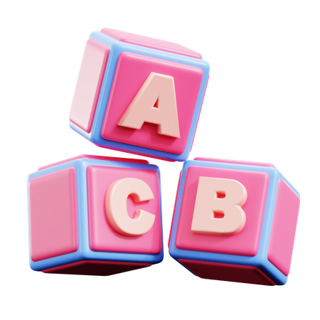 Alphabet Blocks  3D Icon