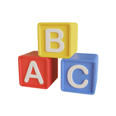 Alphabet Blocks  3D Icon