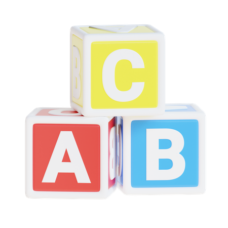 Alphabet Blocks  3D Icon