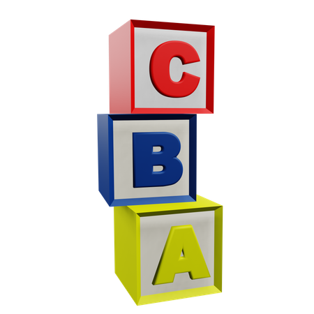 Alphabet Blocks  3D Icon