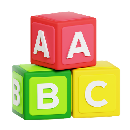 Alphabet Blocks  3D Icon