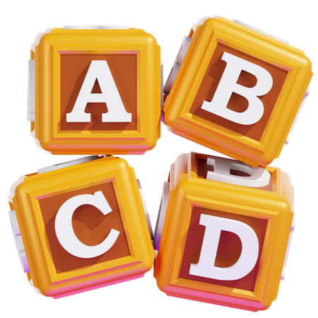 ALPHABET BLOCKS 3D Icon