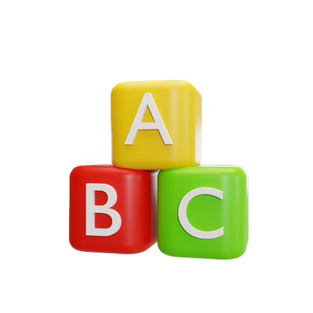 Alphabet Blocks  3D Illustration