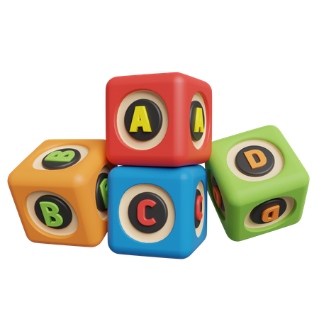 Alphabet Blocks 3D Icon