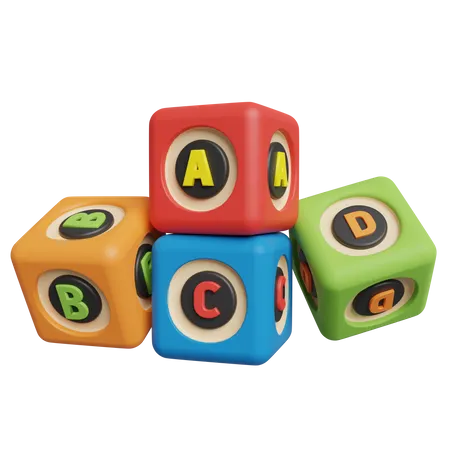 Alphabet Blocks 3D Icon
