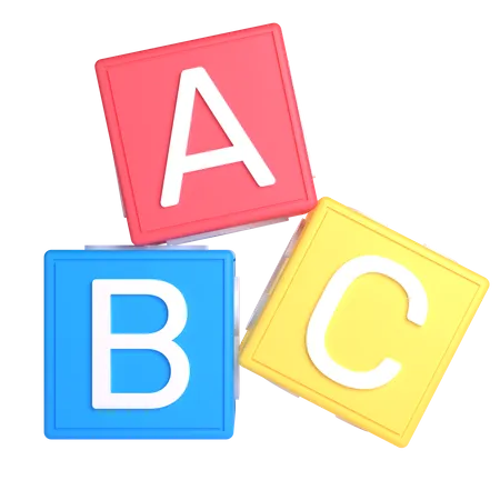 3 D Alphabet Block For School And Education Concept Object On A Transparent Background 3D Icon