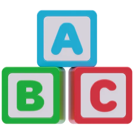 Alphabet Blocks Toy  3D Icon